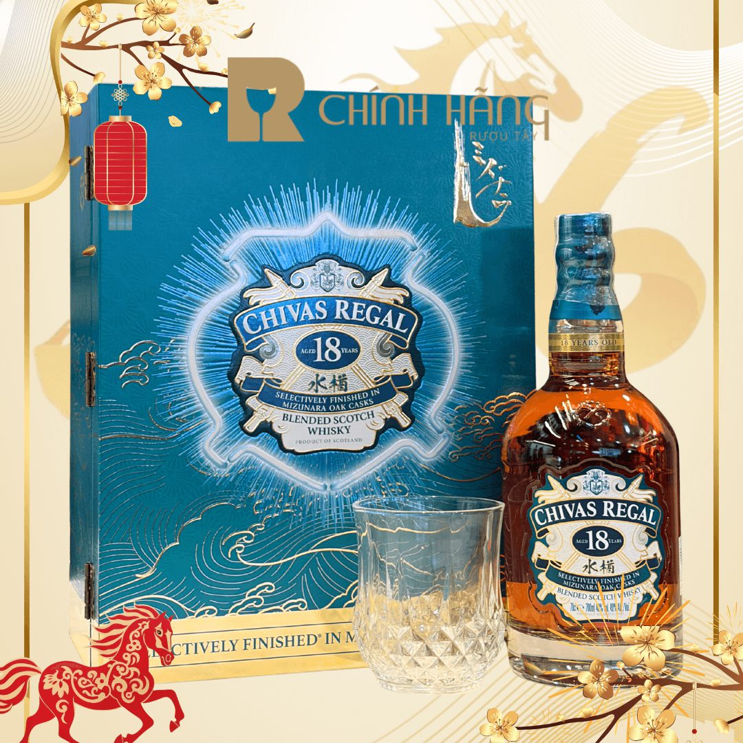 Chivas 18 Năm Mizunara - Hộp Quà Tết 2026 700 ml