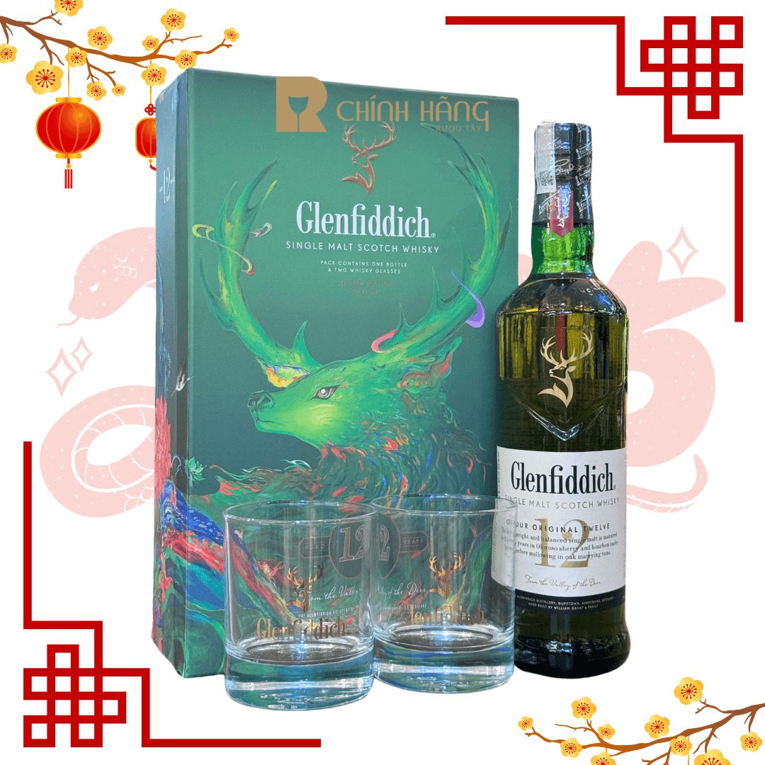 Glenfiddich 12 Năm - Hộp Quà Tết 2025 700 ml