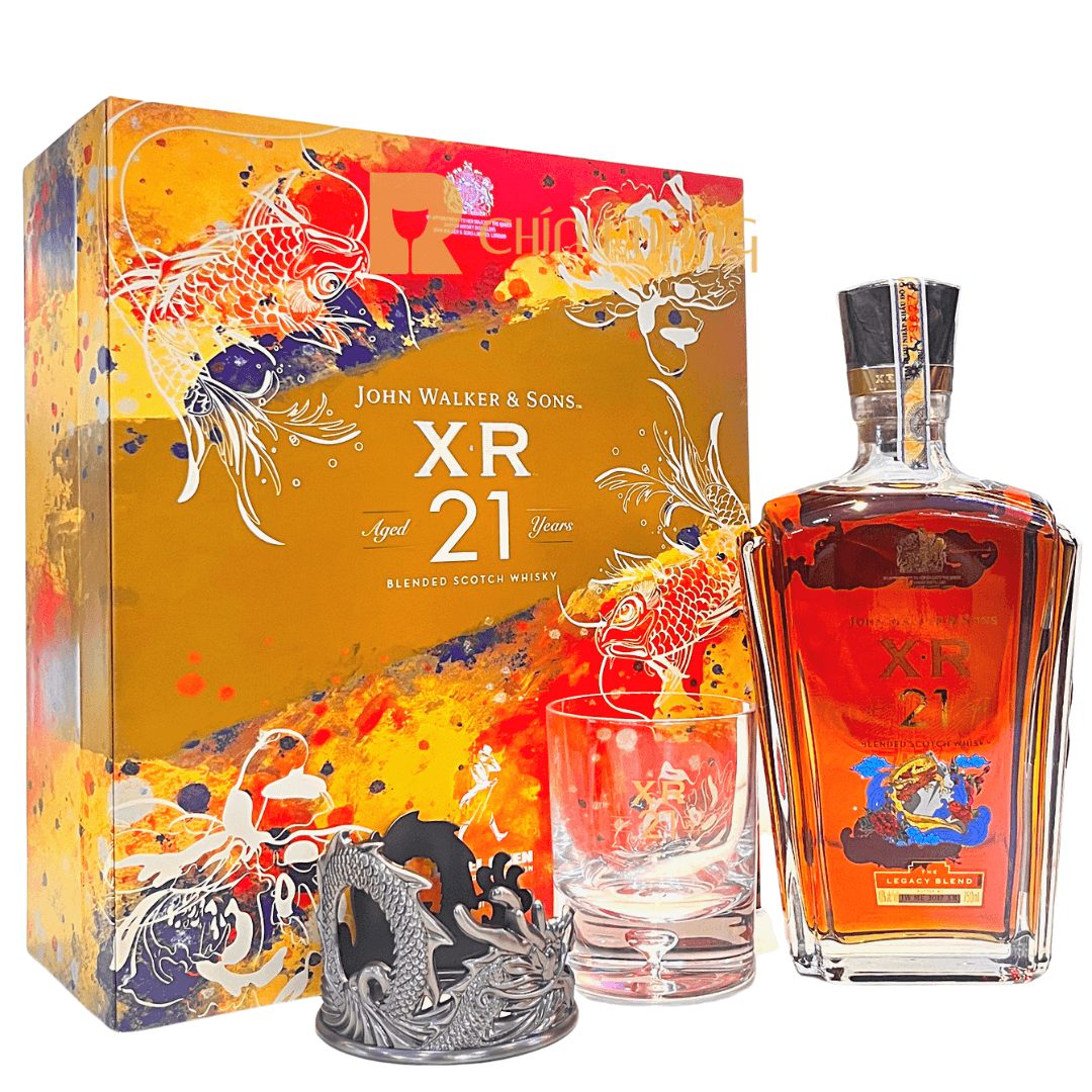 Johnnie Walker XR 21 Năm - Hộp Quà Tết 2023 - CÁ CHÉP HÓA RỒNG (007) 750 ml