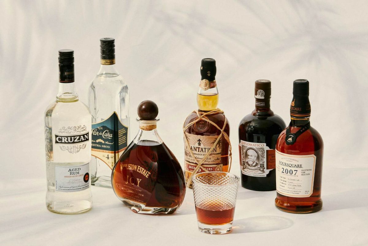 Rượu rum pha chế cocktail