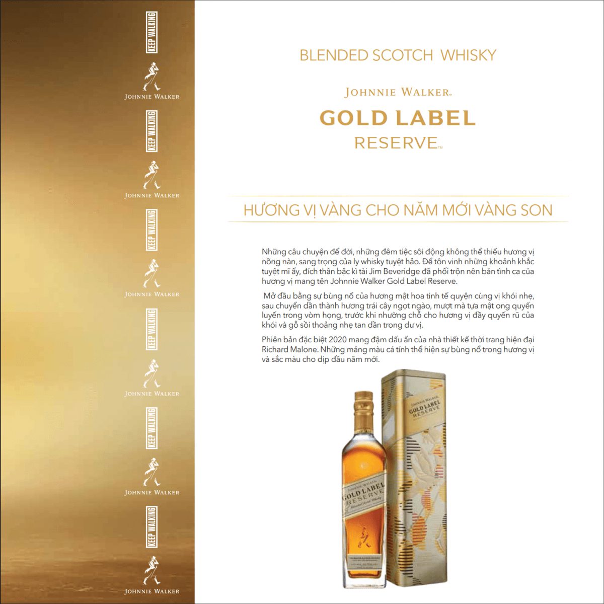 Gioi thieu Johnnie Walker Gold Label phien ban Tet 2020