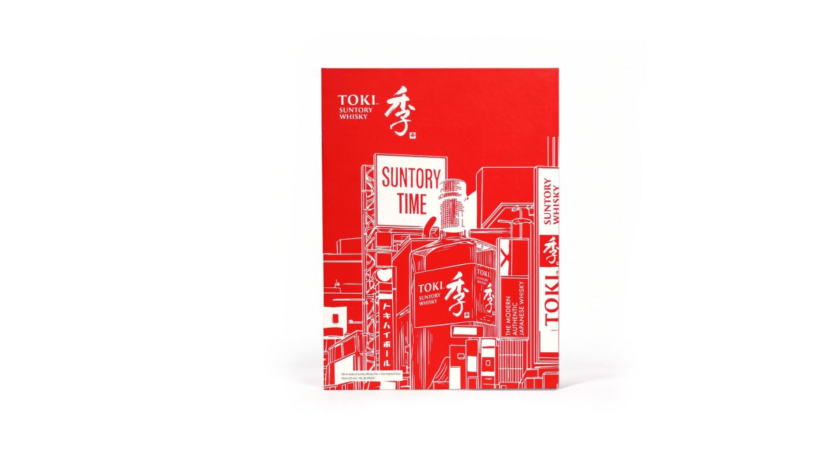 Hộp quà đỏ Set Quà Suntory Toki Tết 2027 mặt trước