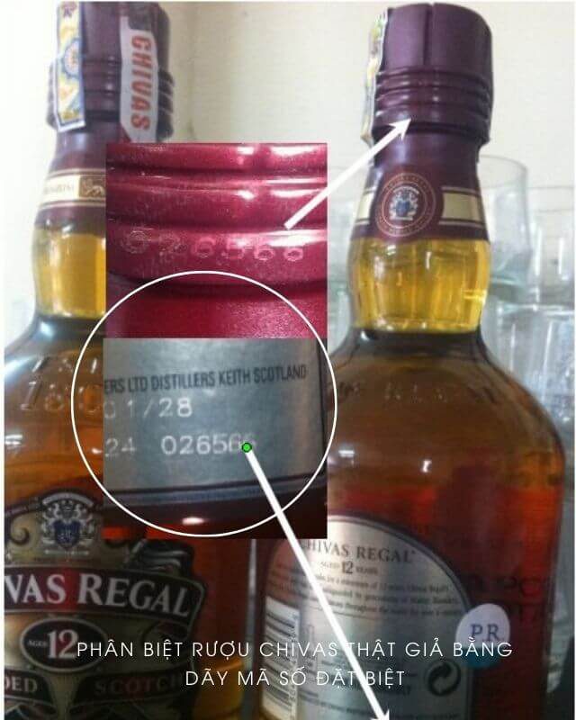 Minh hoạ phân biệt Chivas 12 thật giả