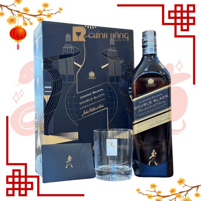 Johnnie Walker Double Black Label - Hộp Quà Tết 2025 1000 ml Johnnie Walker Double Black Label - Hộp Quà Tết 2025 1000 ml