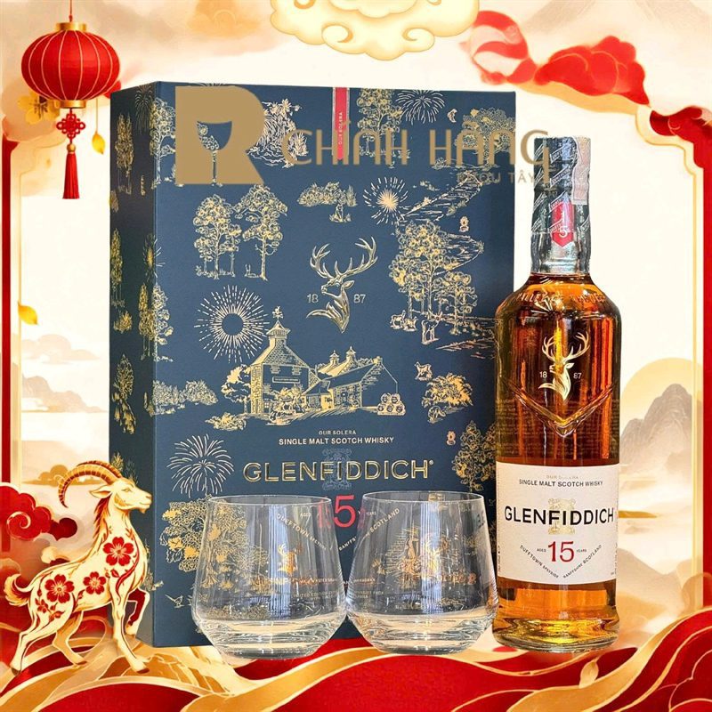 Glenfiddich 15 Năm - Hộp Quà Tết 2027 700 ml