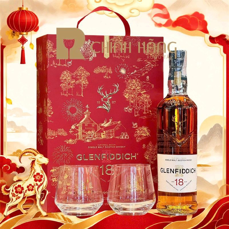 Glenfiddich 18 Năm - Hộp Quà Tết 2027 700 ml