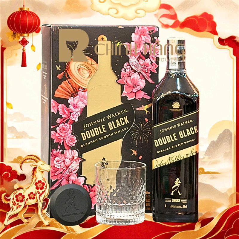 Johnnie Walker Double Black Label - Hộp Quà Tết 2027 1000 ml