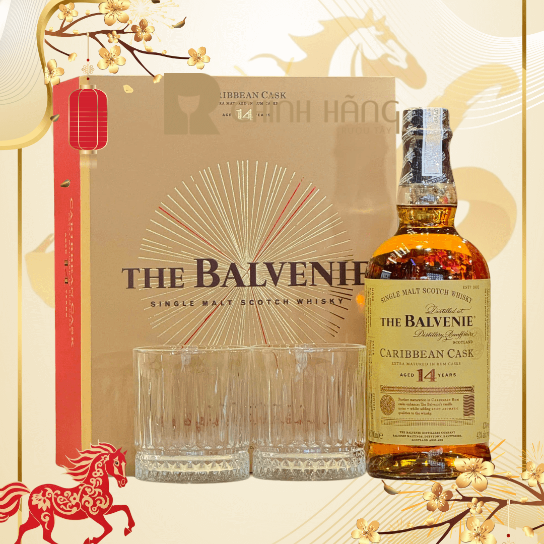Balvenie 14 Năm Caribbean Cask - Hộp Quà Tết 2026