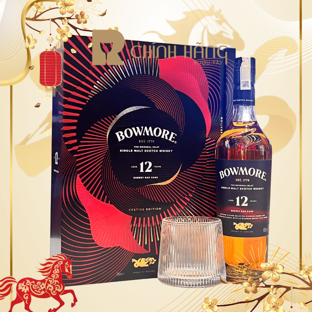 Bowmore 12 Năm Sherry Oak Cask - Hộp Quà Tết 2026