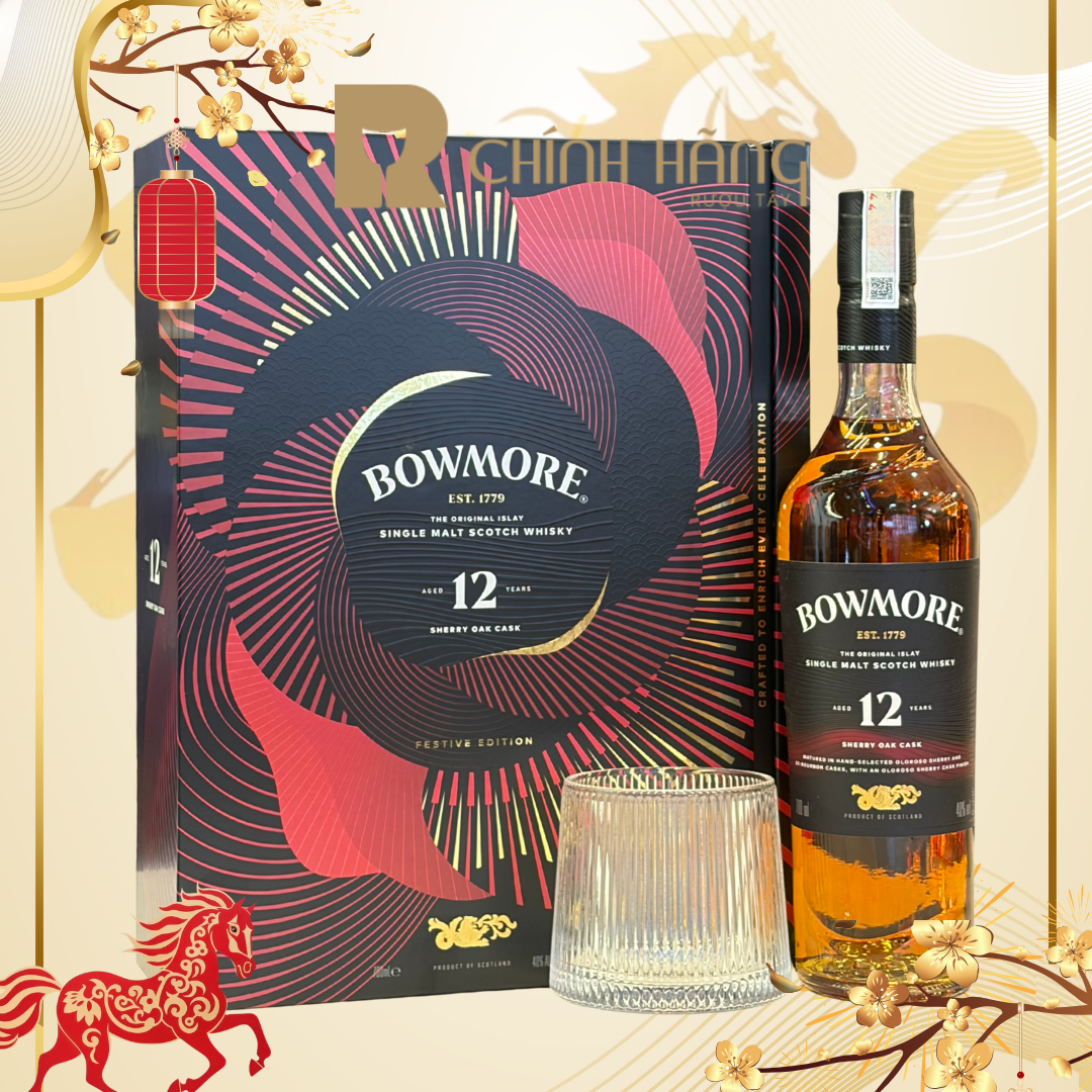 Bowmore 12 Năm Sherry Oak Cask - Hộp Quà Tết 2026