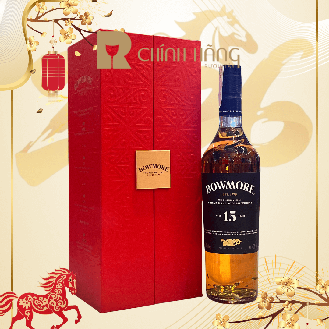 Bowmore 15 Năm The Original Islay - Hộp Quà Tết 2026