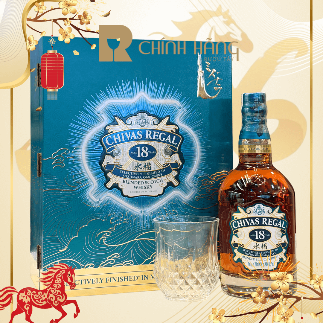 Chivas 18 Năm Mizunara - Hộp Quà Tết 2026