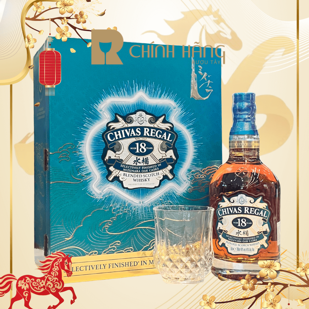 Chivas 18 Năm Mizunara - Hộp Quà Tết 2026