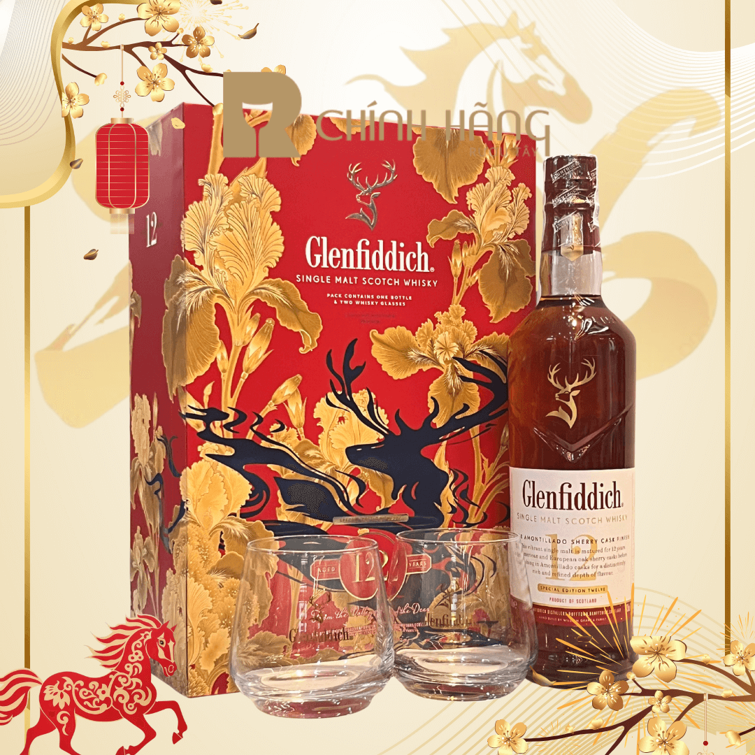 Glenfiddich 12 Năm Sherry Cask - Hộp Quà Tết 2026