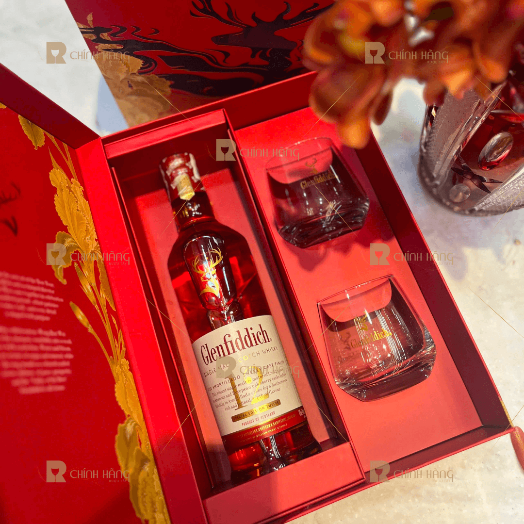 Glenfiddich 12 Năm Sherry Cask - Hộp Quà Tết 2026 700 ml - hình mô tả 2