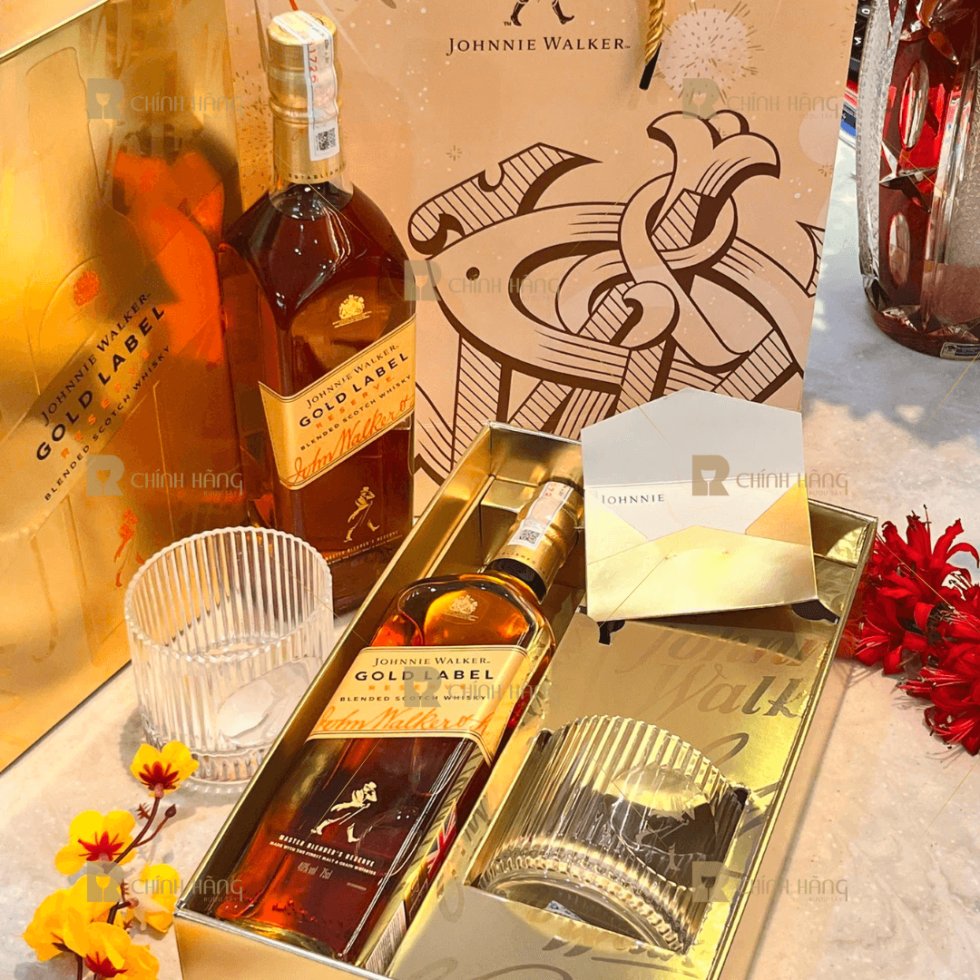 Johnnie Walker Gold Label - Hộp Quà Tết 2026 700 ml - hình mô tả 2