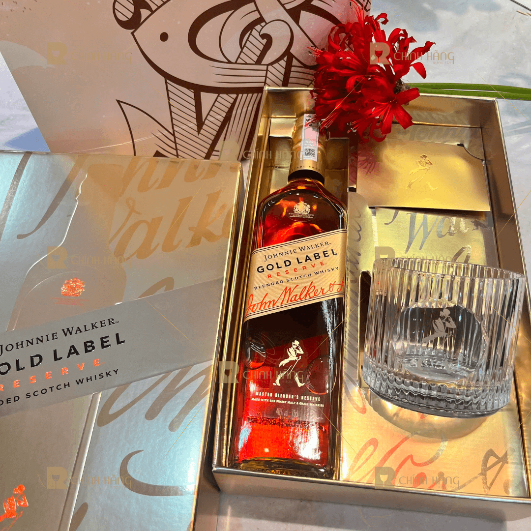 Johnnie Walker Gold Label - Hộp Quà Tết 2026 700 ml - hình mô tả 2