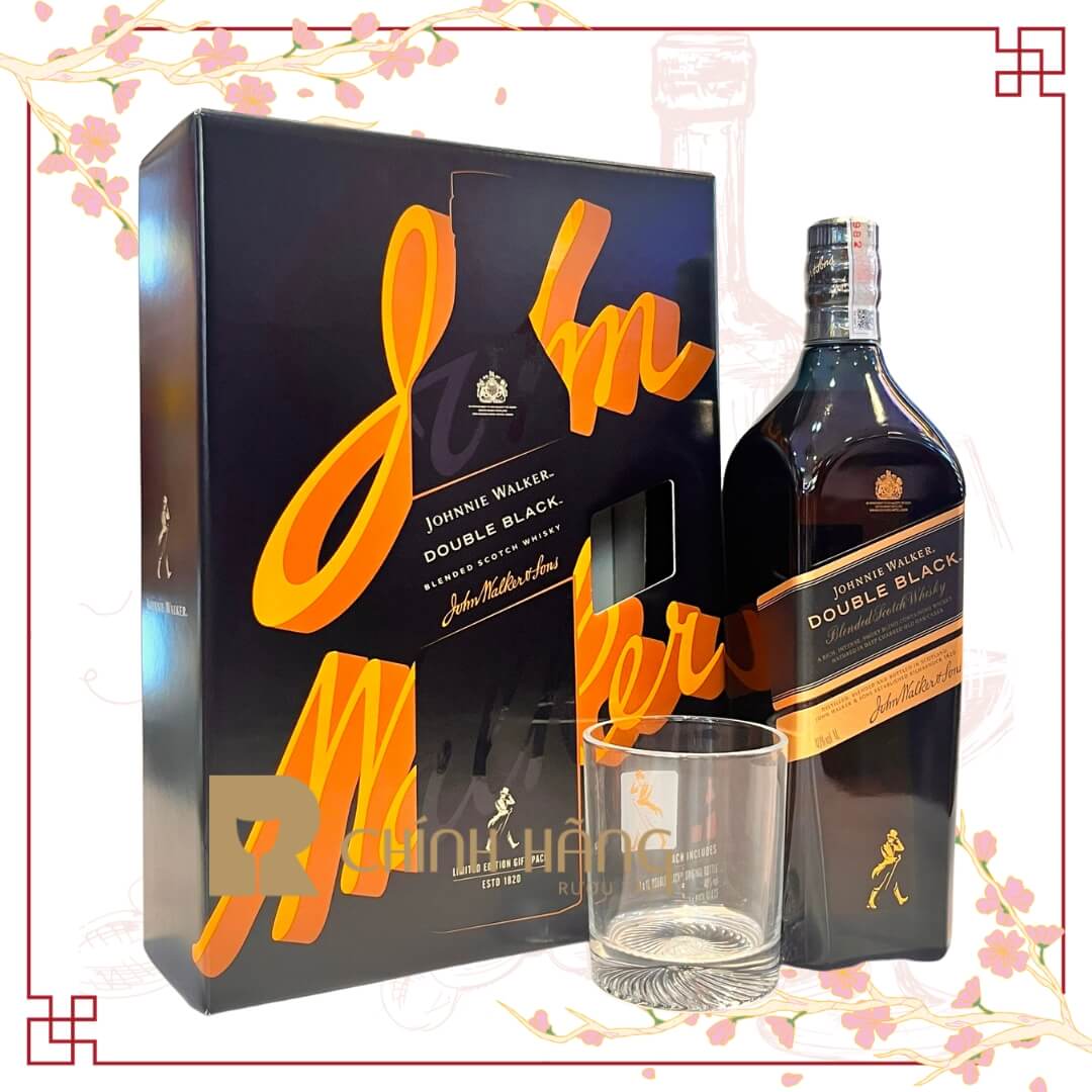 Johnnie Walker Double Black Label - Hộp Quà Tết 2024 1000 ml