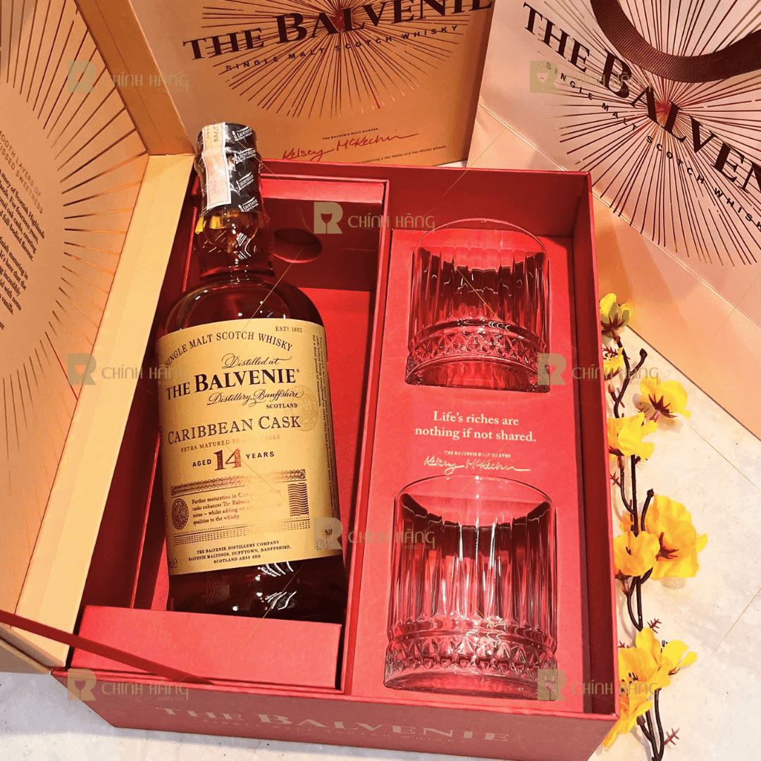 Balvenie 14 Năm Caribbean Cask - Hộp Quà Tết 2026 700 ml - hình mô tả 2